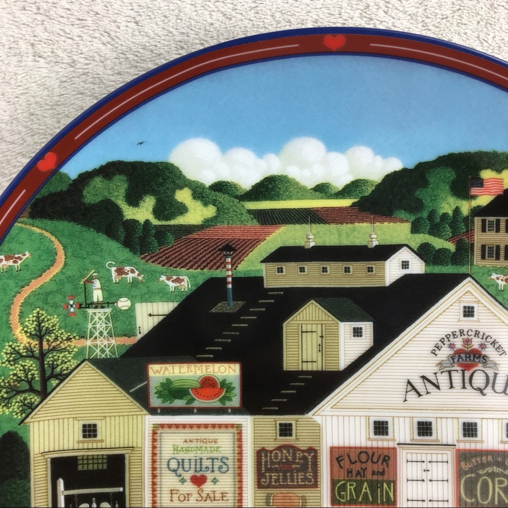 Vintage CHARLES WYSOCKI Peppercricket Farms Plate - Picture 4 of 10